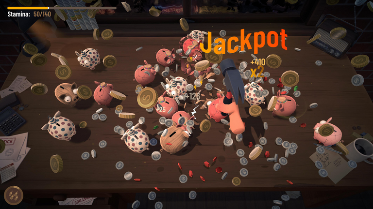 Bills Must Be Paid piggy-bank gameplay artwork